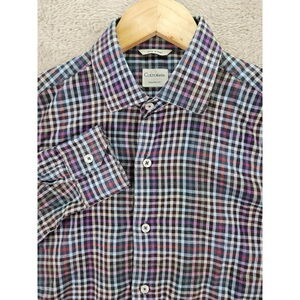 Made in Italy Culturata Button-down Shirt Tailored Fit Plaid 100% Cotton